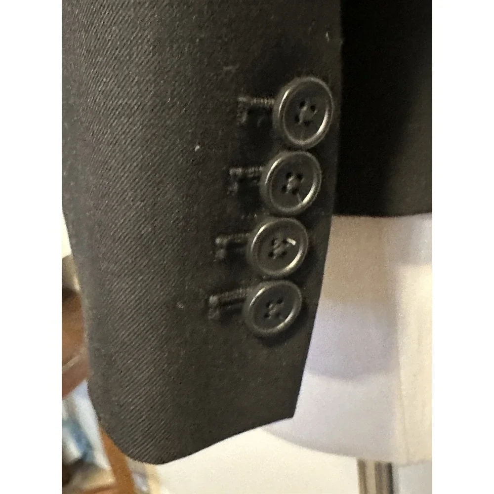 J. CREW Blazer Jacket Super 120's Wool Womens sz.00 XS Career Black B9675